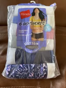 Hanes Women's Tagless Briefs Panties Cotton 6 Pack Size 9 White - Picture 1 of 9