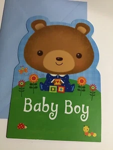 Baby Boy Newborn Congratulations On Your New Son 5”x7” Hallmark Greeting Card - Picture 1 of 4
