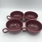 Vintage Cranberry Coffee Cups Low cup. Set of 4