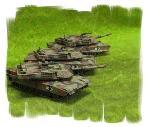 Painted! -  US M1A1 Abrams Tank Platoon  (3 Vehicles) Team Yankee 15mm WW3 - Picture 1 of 2