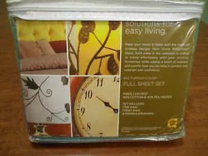 QVC Home Reflections Decor 600 Thread Count 6 Pc FULL Sheet Set in SEA MIST NIP - Picture 1 of 11