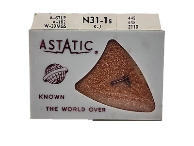 NEW Astatic N31-1s Stylus Needle (a-67LP, A -182,) JBtr34, W39mgs, +++) JBtr34 - Image 1 of 2