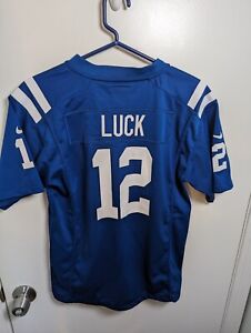 Andrew Luck #12 Indianapolis Colts Jersey Kids Large 14/16 Blue Nike NFL