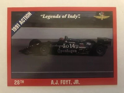 A.J. FOYT, JR. 28TH PLACE - Legends of Indy #29 - Indianapolis 500 Trading Card - Image 1 of 2