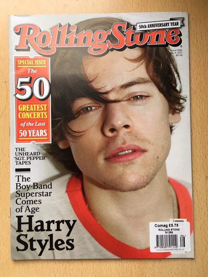 Rolling Stone Magazine Harry Styles One Direction 1D The Beatles John Mellencamp - Image 1 of 1