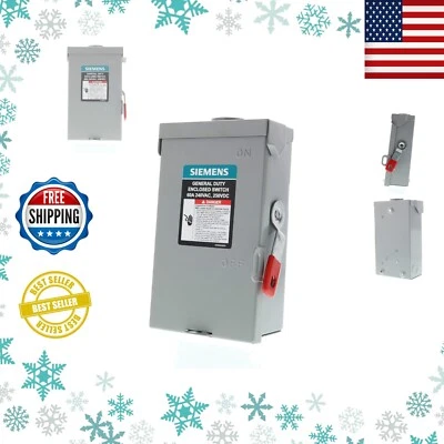 SIEMENS Interruptor de seguridad de servicio general 2P 60A 240V para exterio... - Image 1 of 4
