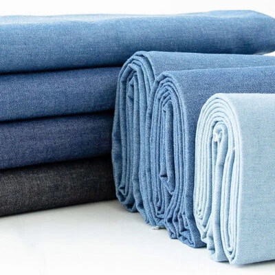 Blauer Denim-Stoff, leichte, dünne Baumwolle für DIY-Puppen, Kleidung,Hemd,Jeans - Bild 1 von 4