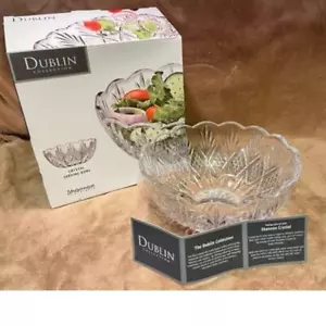 Godinger, Dublin Kollektion 8,5" überbackene Kanten geschliffen Kristall Servierschale-NEU - Bild 1 von 7