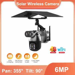 Cámara solar a todo color de doble lente de 6 MP para exteriores 4G/Wi-Fi CCTV audio - Imagen 1 de 13