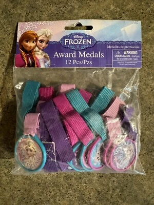 Disney Frozen Award Medals Girls Birthday Party Favors Pack Of 12 - Image 1 of 2