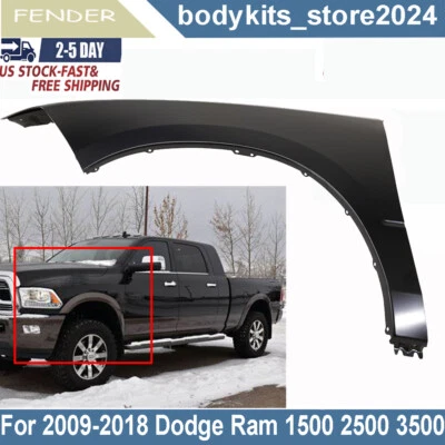 New Front Left Driver Side Fender For 11-18 Ram 1500 2500 19-24 Ram 1500 Classic - Image 1 of 4