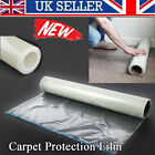 100M X 600MM CARPET PROTECTION PROTECTOR  COVER DUST FILM SELF ADHESIVE ROLL UK