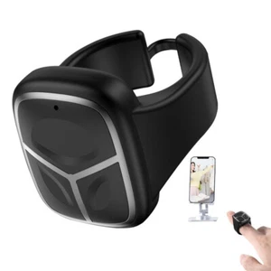 Wireless Rechargeable Selfie Button Clicker Video Scrolling Ring Photo for Phone - Photo 1 sur 12