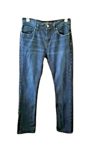 ALAIN MCQUEEN London Jeans Dark Blue Wash High Rise Sz 32 Tapered Leg - Picture 1 of 6