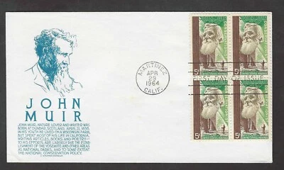 #1245 5c John Muir & Redwood Forest - Anderson FDCB4 - Image 1 of 2