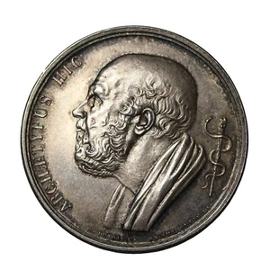 France 1827 Hippocrates Medical Society Of Toulouse Silver Medal UNC - Picture 1 of 2