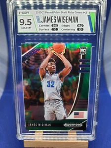 2020-21 Panini Prizm Draft Picks 42 James Wiseman Green Prizm RC Rookie HGA 9.5 - Picture 1 of 4