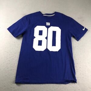 Nike New York Giants Shirt Mens Medium Blue NFL Football #80 Cruz Graphic Tee