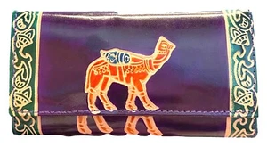 Shantiniketan Hand Painted Leather Wallet - Picture 1 of 11