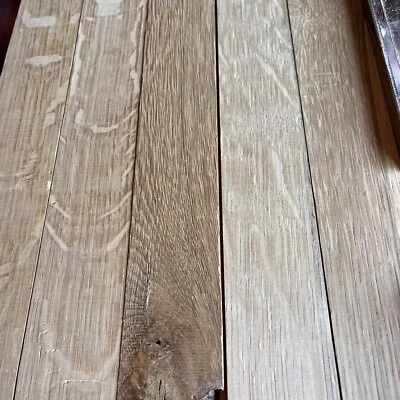 Piso de carvalho branco inacabado estilo artesão 3/8 x 1 1/2 x 1-4' 3 pés quadrados - Imagem 1 de 4