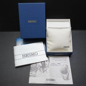 Reloj SEIKO Caja de Presentación Azul Solo con Caja Exterior Almohada y Manuales - Imagen 1 de 5