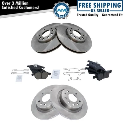 Ceramic Brake Pad & Rotor Front & Rear Set Kit for 04-11 Saab 9-3 New - Image 1 of 4