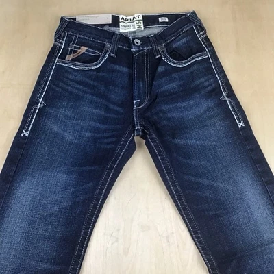 Jeans rectos Ariat serie M5 para hombre lavado ruiseñor vaquero occidental 29x34 Foto 1 de 4