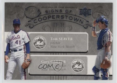 Salón de la Fama Signs Cooperstown 2005 doble plata/15 Gary Carter Tom Seaver Salón de la fama Foto 1 de 2