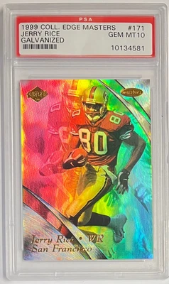 Jerry Rice 1999 Collector's Edge Masters Galvanized /1000 - PSA 10 - Image 1 of 2