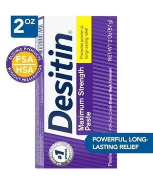Desitin Maximum Strength Baby Diaper Rash Cream, Travel Size, 2 oz - Image 1 of 4