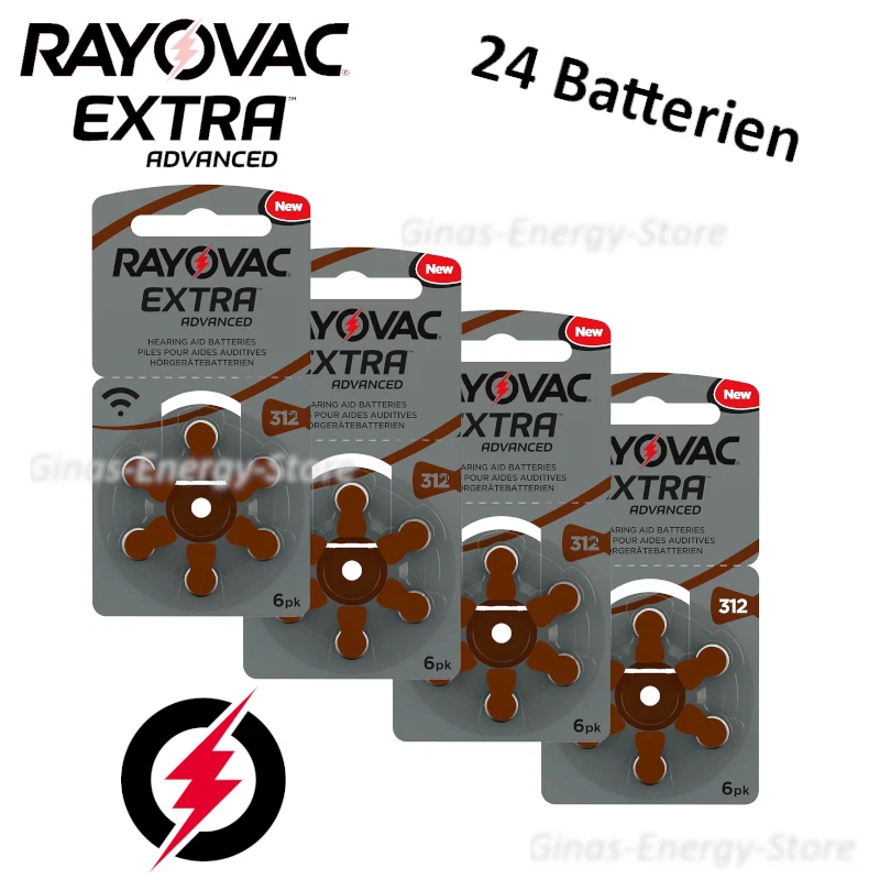 24 Rayovac Extra Advanced AU 312 Hörgeräte Batterien Hörgerät Batterie Typ 312