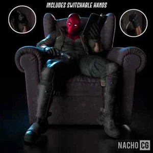 Red Hood - DC Universe - 3D Printed Kit by NachoCG - Resin Grey, Fan Art - Bild 1 von 8