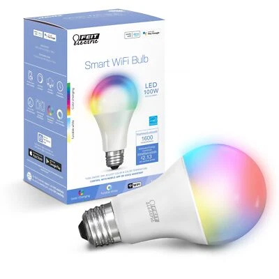 Feit Electric Smart Bulb, 100W Equivalent Color Changing and Tunable White, 2... - Image 1 of 4