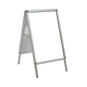 Deflecto A1 Pavement Display Board with Snap Frame Aluminium Silver PPA110S - Picture 1 of 5
