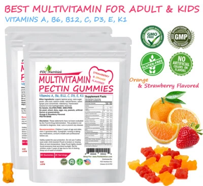 Gomosa multivitamínica para adultos y niños - 120 unidades de FDC Nutrition   Foto 1 de 2