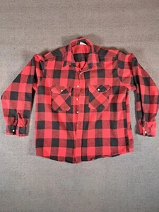 Vintage Winston Buffalo Plaid Size XL Flannel Plaid Red & Black - Picture 1 of 7