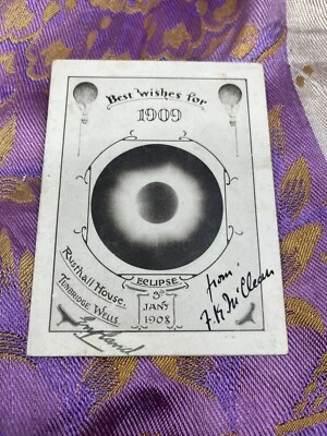 1908 ECLIPSE RUSTHALL HOUSE TUNBRIDGE WELLS RARE PHOTO BOOKLET SIGNED - Image 1 of 3