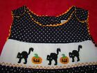 SmockingBird Girls Size 3T Smocked Halloween Romper Longall One Piece Outfit