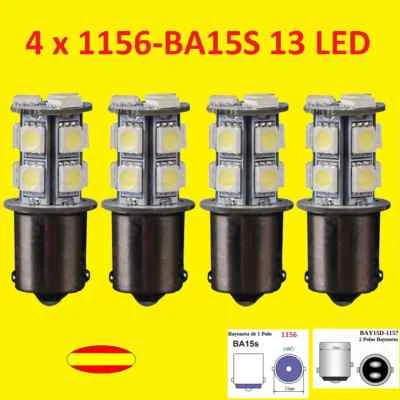 4 Bombillas Led  P21W 1156 13 SMD5050 12V 1 Polo ó 2 Polos Blanco,Rojo,Ambar - Imagen 1 de 4