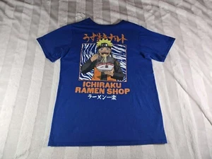 Naruto Ichiraku Ramen Shop Print T-Shirt Teen Boys XL Blue Anime 2007 Retro - Picture 1 of 9