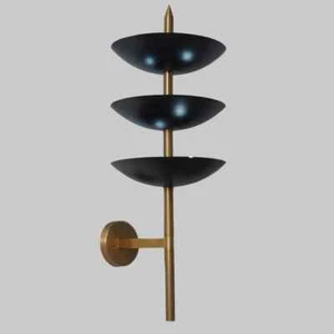 Mid Century Style 3 Shade 6 Light Handmade Brass Wall Lamp Sputnik Wall Sconce - Picture 1 of 4