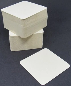 NEW 1000-PACK Pulpboard 3-1/2" Square Coasters Blank Recyclable Cardboard Paper - Picture 1 of 5