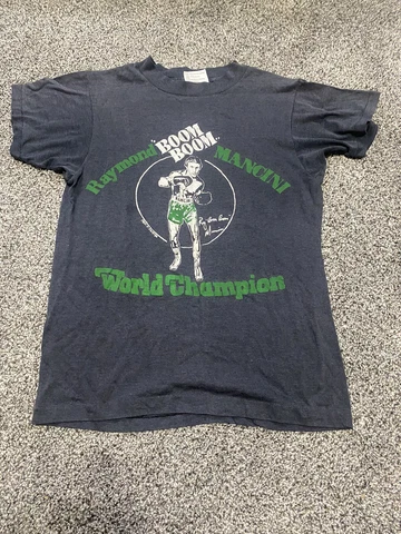 Vtg 1980s RAY Boom Boom Mancini World Champion Vintage YOUTH Small 34-36 Hanes Cover