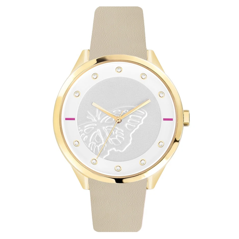 Relógio feminino Furla R4251102529 Metropolis mostrador borboleta branco couro cinza - Imagem 1 de 1