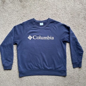 Columbia Pullover Damen Large Rundhals Langarm Blau Rosa - Bild 1 von 12