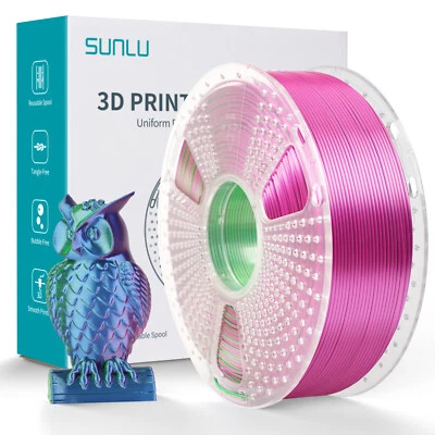 SUNLU Silk Textures PLA+ 3D Printer Filament Dual/Triple Color 1KG 1.75mm Smooth - Image 1 of 4