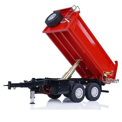 LESU 1/14 RC Hydraulic 2-Axle Self-dumping Full Trailer Painted Assembled Model - Image 1 of 4