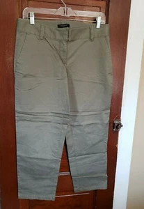 Pantalones chinos cortos ANN TAYLOR 4 de algodón verde Lyocell Spandex para mujer - Imagen 1 de 3