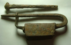 Rare Genuine Ancient Byzantine Iron Monastery gate lock kit artifact intact - Picture 1 of 6