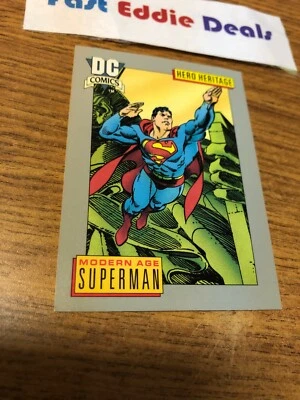 IMPEL MARKETING 1991 DC COMICS MODERN AGE SUPERMAN CARD 18 HERO HERITAGE - Image 1 of 2